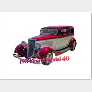 1934 Ford Model 40 Tudor Sedan Posters and Art